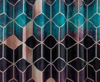 Штора для ванной САНАКС коричневые кубы, без колец